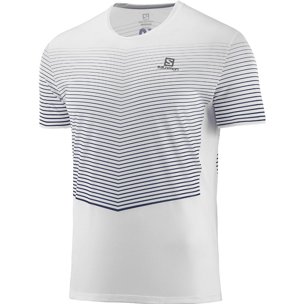 Salomon SENSE M - Mens Tee Shirt - White - NZ (91386-YPHT)